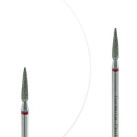 Зображення  Фреза алмазна Formula Profi полум'я (морква) червона діаметр 1.8 мм / робоча частина 10 мм (104.264.514.018)