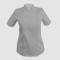 Зображення  Кітель жіночий короткий рукав світло-сірий р. 2XL Nibano 4100.LG.XXL, Розмір: 2XL, Цвет: світло сірий