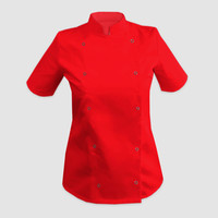 Зображення  Кітель жіночий короткий рукав червоний р. M Nibano 4100.RE.M, Розмір: M, Цвет: червоний