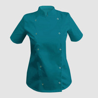 Зображення  Кітель жіночий короткий рукав темно-бірюзовий р. M Nibano 4100.TL.M, Розмір: M, Цвет: темно-бирюзовый