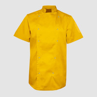 Зображення  Кітель унісекс короткий рукав жовтий р. 4XL Nibano 4102.WO.XXXXL, Розмір: 4XL, Цвет: жовтий