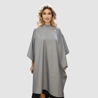 Зображення  Накидка перукарська сіра (Липучка) водостійка Nibano 4900.GR