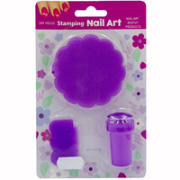 Зображення  Набір для стемпінга пластина + штамп + скребок - Квітка