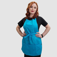 Зображення  Фартух укорочений з 3 кишенями бірюзовий Nibano 2003.TU-0