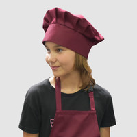Зображення  Дитяча шапка шеф-кухаря бордова Nibano 6610.BU-0, Цвет: бордовий