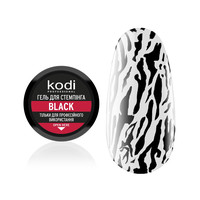 Зображення  Гель для стемпінгу Kodi Stamping Gel Black, 4 мл, Об'єм (мл, г): 4, Колір: Black