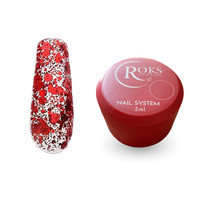 Зображення  Гель-лак для нігтів Roks Glitter Color №01, 5 мл, Об'єм (мл, г): 5, Колір: 001