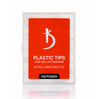 Изображение  Пластиковые типсы для наращивания Kodi Extra Long Stiletto (240 шт./уп)