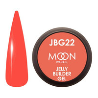 Изображение  Гель-желе для наращивания Moon Full Jelly Builder Gel №JBG22 красный полупрозрачный, 30 мл, Объем (мл, г): 30, Цвет: JBG22
