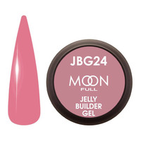 Зображення  Гель-желе для нарощування Moon Full Jelly Builder Gel №JBG24 рожевий, 30 мл, Об'єм (мл, г): 30, Колір: JBG24