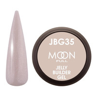 Изображение  Гель-желе для наращивания Moon Full Jelly Builder Gel №JBG35 Темно-бежевый полупрозрачный с шимером, 30 мл, Объем (мл, г): 30, Цвет: JBG35