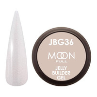 Изображение  Гель-желе для наращивания Moon Full Jelly Builder Gel №JBG36 молочный с шимером, 30 мл, Объем (мл, г): 30, Цвет: JBG36