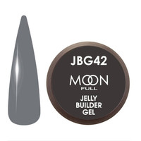 Изображение  Гель-желе для наращивания Moon Full Jelly Builder Gel №JBG42 серый, 30 мл, Объем (мл, г): 30, Цвет: JBG42