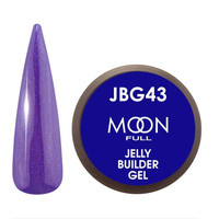 Изображение  Гель-желе для наращивания Moon Full Jelly Builder Gel №JBG43 фиолетовый с шимером, 30 мл, Объем (мл, г): 30, Цвет: JBG43