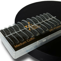 Зображення  Гелеві тіпси для швидкого нарощування Victoria Avdeeva Medium Coffin Середня балерина, 240 шт