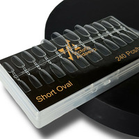 Зображення  Гелеві тіпси для швидкого нарощування Victoria Avdeeva Short Oval Короткий овал, 240 шт