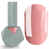 Зображення  Камуфлююча база для нігтів Victoria Avdeeva Nude Base 6 рожевий нюд із шиммером, 12 мл, Об'єм (мл, г): 12, Колір: 06