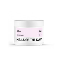 Зображення  Nails of the Day Cover Base New Formula 01 - ніжно-рожева камуфлююча база для нігтів, 30 мл, Об'єм (мл, г): 30, Колір: 01