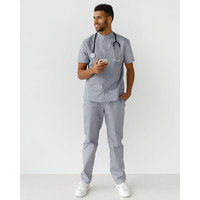 Зображення  Медичний костюм чоловічий Бостон сірий р. 60, "БІЛИЙ ХАЛАТ" 485-328-679, Розмір: 60, Цвет: сірий