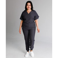 Изображение  Медицинский женский костюм Аризона графит р. 54, "БЕЛЫЙ ХАЛАТ" 468-503-924, Размер: 54, Цвет: графит