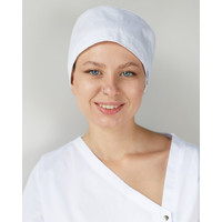 Зображення  Медична шапочка біла, "БІЛИЙ ХАЛАТ" 169-324-667, Цвет: білий