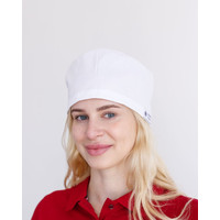 Зображення  Медична класична шапочка на зав'язках біла, "БІЛИЙ ХАЛАТ" 449-324-704, Цвет: білий