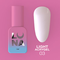 Зображення  Рідкий гель моделюючий для нігтів LUNAMoon Light Acrygel №3, 13 мл, Об'єм (мл, г): 13, Колір: 03