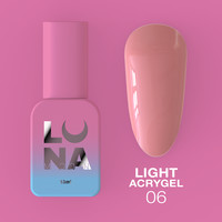 Зображення  Рідкий гель моделюючий для нігтів LUNAMoon Light Acrygel №6, 13 мл, Об'єм (мл, г): 13, Колір: 06