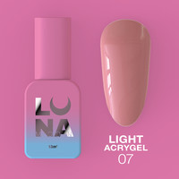 Зображення  Рідкий гель моделюючий для нігтів LUNAMoon Light Acrygel №7, 13 мл, Об'єм (мл, г): 13, Колір: 07