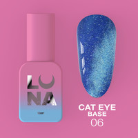 Зображення  Камуфлююча база для гель-лаку LUNAMoon Cat Eye Base №6, 13 мл, Об'єм (мл, г): 13, Колір: 06