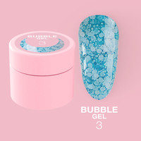 Зображення  Гель з блискітками для нігтів LUNAMoon Bubble Gel №3, 5 мл, Об'єм (мл, г): 5, Колір: 03