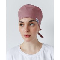 Изображение  Медицинская классическая шапочка на завязках пепельно-розовая, "БЕЛЫЙ ХАЛАТ" 483-429-704, Цвет: пепельно-розовый