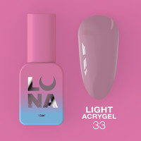 Зображення  Рідкий гель моделюючий для нігтів LUNAMoon Light Acrygel №33, 13 мл, Об'єм (мл, г): 13, Колір: 33