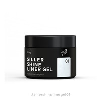 Зображення  Гель - желе, що моделює Siller Shine Liner Gel №01, 15 мл, Об'єм (мл, г): 15, Колір: 01