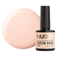 Зображення  База камуфлююча каучукова для гель-лаку NUB Virgin Base Coat №08, 8 мл, Об'єм (мл, г): 8, Колір: 08