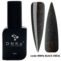Зображення  Камуфлююча база для гель-лаку DNKa Cover Base №0096 Black Dress, 12 мл, Об'єм (мл, г): 12, Колір: 0096