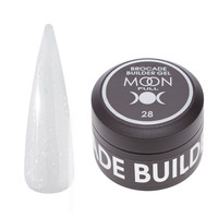 Изображение  Гель для наращивания ногтей Moon Full Brocade Builder Gel №28 з поталлю, 30 мл, Объем (мл, г): 30, Цвет: 28