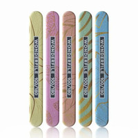 Зображення  Пилка на дерев'яній основі з принтом Wonderfile (130x15 мм 100/180 грит 50 шт)