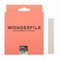 Зображення  Файл-смужка на піні Wonderfile in white (90х15 мм 240 грит 50 шт) - для пилки 130х15 мм