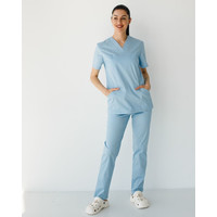 Изображение  Медицинский костюм женский Топаз лазурный р. 40, "БЕЛЫЙ ХАЛАТ" 488-333-708, Размер: 40, Цвет: лазурный