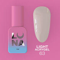 Зображення  Рідкий гель моделюючий для нігтів LUNAMoon Light Acrygel №63, 13 мл, Об'єм (мл, г): 13, Колір: 63