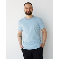 Зображення  Медична базова футболка чоловіча блакитна р. XL, "БІЛИЙ ХАЛАТ" 500-333-924, Розмір: XL, Цвет: блакитний