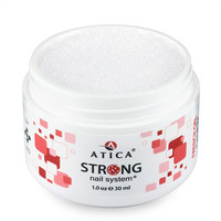 Изображение  Камуфлирующий гель Atica Strong Cover Gel Pure White Shimmer белый с шиммером, 30 мл, Объем (мл, г): 30, Цвет: Pure White
