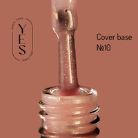 Зображення  База для гель-лаку YES Cover Base №10, 15 мл, Об'єм (мл, г): 15, Колір: 10