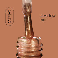 Зображення  База для гель-лаку YES Cover Base №11, 15 мл, Об'єм (мл, г): 15, Колір: 11