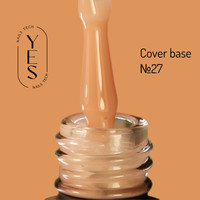 Зображення  База для гель-лаку YES Cover Base №27, 15 мл, Об'єм (мл, г): 15, Колір: 27