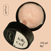 Изображение  Гель для наращивания ногтей YES Jelly Gel №02, 15 мл, Объем (мл, г): 15, Цвет: 02