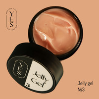 Изображение  Гель для наращивания ногтей YES Jelly Gel №03, 15 мл, Объем (мл, г): 15, Цвет: 03