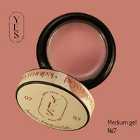 Изображение  Гель для наращивания ногтей YES Medium Gel №07, 50 мл, Объем (мл, г): 50, Цвет: 07