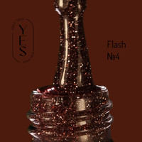 Зображення  Гель-лак для нігтів YES Gel polish Flash №04, 6 мл, Об'єм (мл, г): 6, Колір: 04